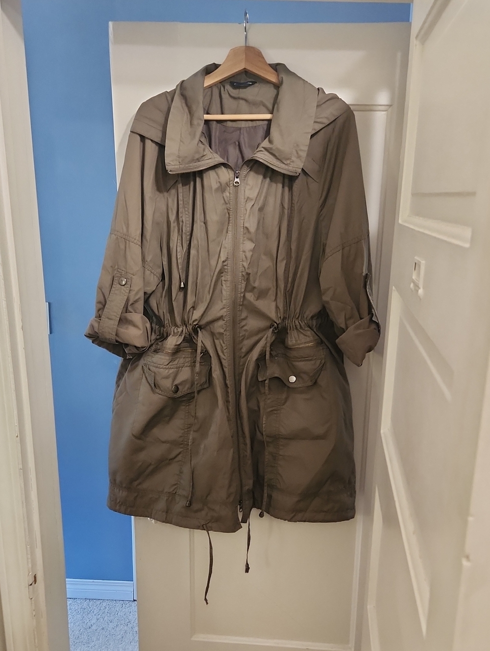 Penningtons 2X Olive Hooded Multi-function Anorak Coat - Picture 5 of 10